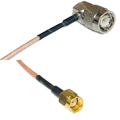 RG316 TNC Male Angle to RP-SMA MALE RF Cable Rapid-SHIP LOT