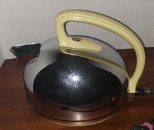 General Electric Boil'n Simmer Electric Kettle Stainless Steel Tested  GE Vtg