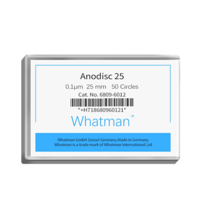 50 /box NEW Filter membrane 6809-6012 [25mm 0.1um] AAO inorganic ...