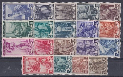 ITALY 1950 ITALY AT WORK cplt set, Sc. 549-567, wmk wheel  MNH / M543