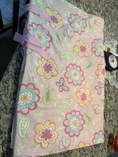 Pottery Barn Kids Pink Butterfly Paisley Samantha Twin Duvet Cover EUC