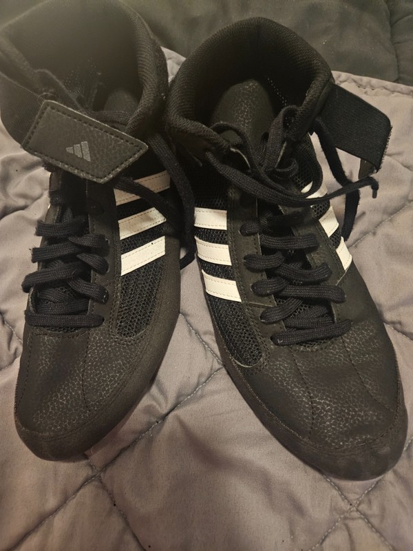 Adidas HVC Wrestling Shoes Black White Men’s 8.5 Preowned