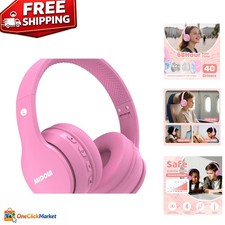 Comfortable Over-Ear Kids Headphones: Bluetooth 5.4 with 3-Stage Volume Limit