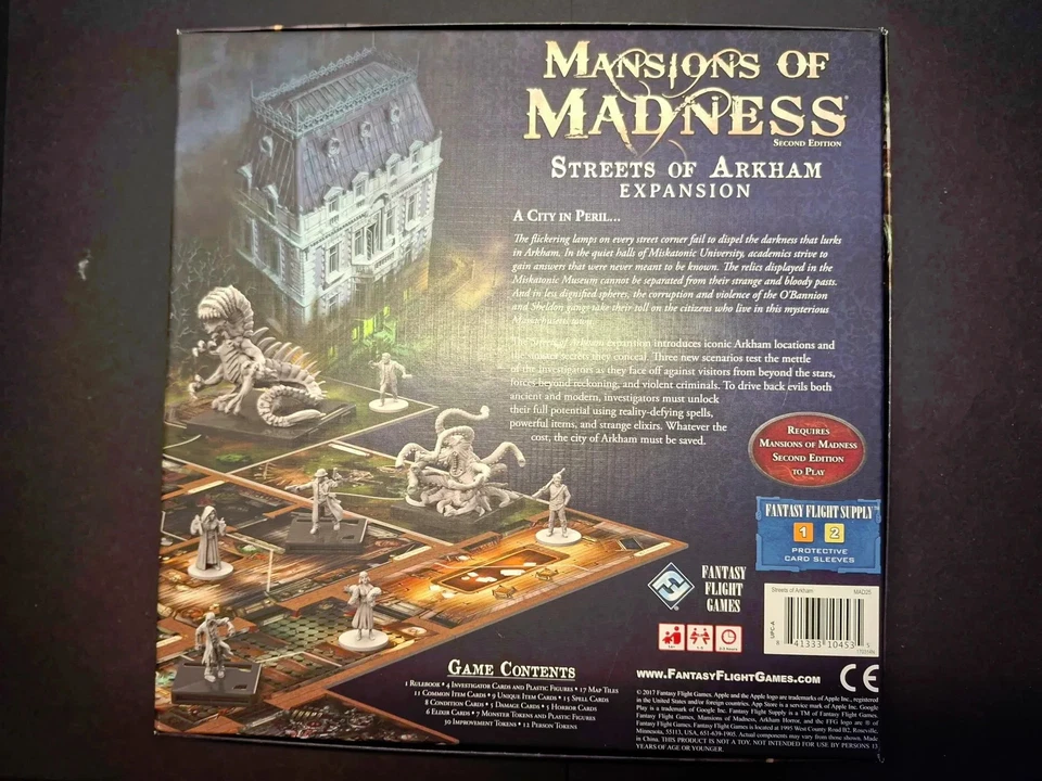 Mansions of Madness 2nd Ed : Streets of Arkham Expansion FFG  [OPENED, COMPLETE] - Image 2 of 4