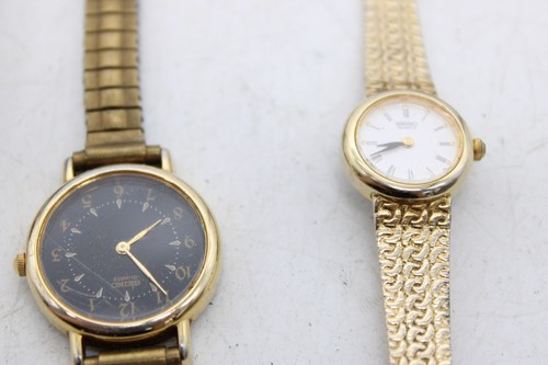 A x10 Vintage Ladies Seiko Quartz Wristwatches Inc. Gold Tone, Leather Etc - Picture 6 of 21