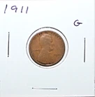 1911 US Lincoln Cent Penny G Good Free Shipping