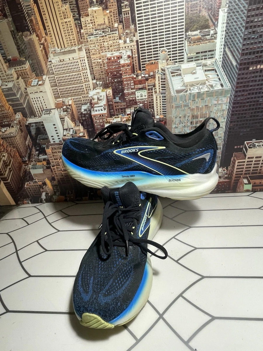え Brooks Glycerin 22 2E Wide Black Cobalt Neo Yellow for sale | eBay