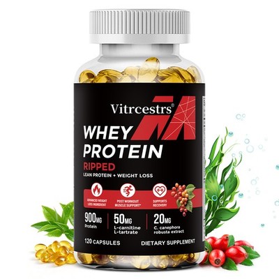 2-in-1 Whey Protein&Fat Burner-Supports Muscle Gain&Weight Management 30~120Caps