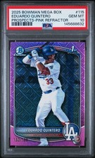 2025 Bowman Mega Box Eduardo 1st Chrome Pink Mojo Refractor /199 PSA 10 GEM #115