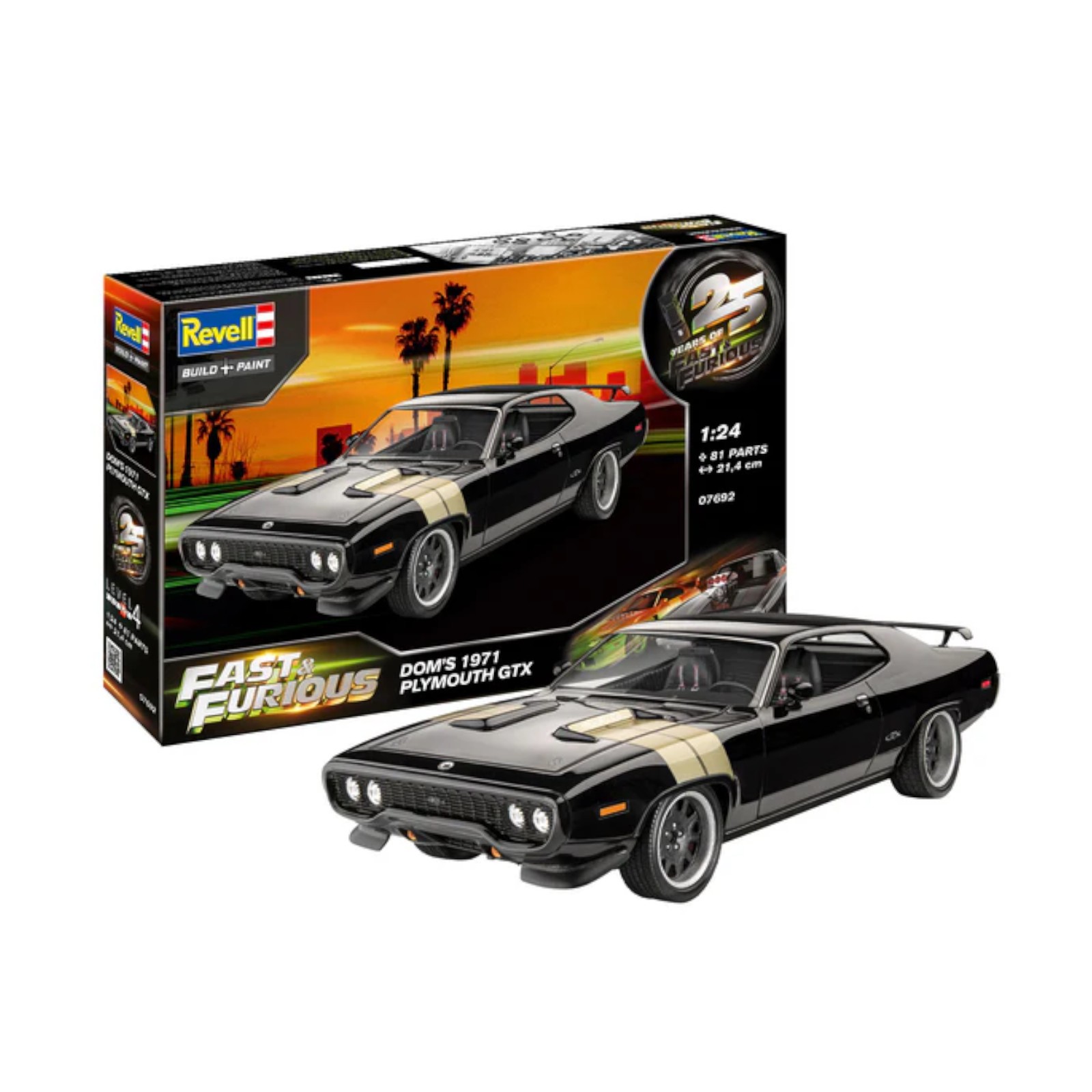Revell Dominics 1971 Plymouth GTX Fast & Furious Model Kit 07692