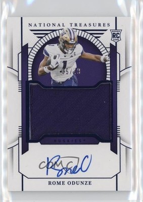 2024 National Treasures Collegiate Blue 5/49 Rome Odunze #45 Rookie Auto RC 1p4b