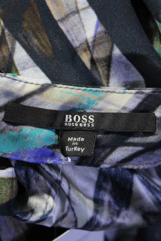 Boss Hugo Boss 女式长袖圆领印花上衣灰色多码中号 — 第 4/4 张图片