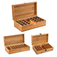 Essential Oil Box, 25 Essential Slots Oil Storage Wood Storage Box Oils Rack
