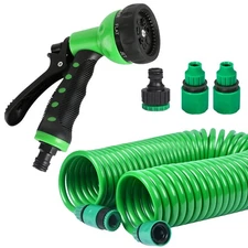 49- 66FT Garden Hose EVA Flexible Spray Nozzle for Garden Watering Plants Patios