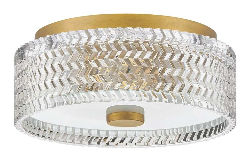 Hinkley Lighting 5041 Elle 2 luces 12" W montaje empotrado tambor techo - latón Foto 4 de 4