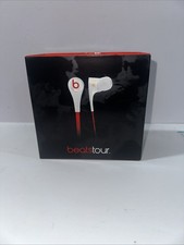 Beats by Dr. Dre Tour In-Ear Headphones White Red Wired Earphones NIB