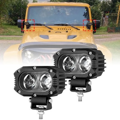 2x LED Fernscheinwerfer Fernlicht Arbeitsscheinwerfer 12V 24V für Jeep Wrangler