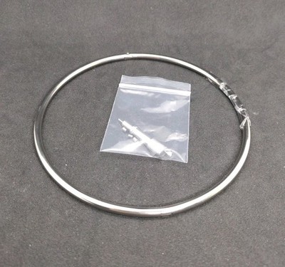 16 Inch 6mm Petite Polished Locking Eternity Collar Titanium With Key