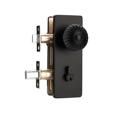 Black Door Knob with Lock,Exterior Door Lock ...