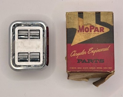 New Old Stock 4-Gang Power Window Switch for 55-56 Chrysler & Imperials #1479063