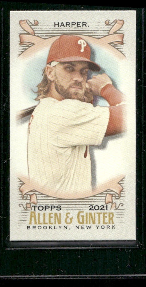 2021 Topps Allen & Ginter #44 Bryce Harper Mini A & G Back