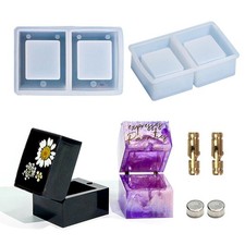 Ring Box Silicone Mold Epoxy Casting Rings Case Holder Mould Resin Craft Tool