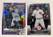 2021 Bowman Chrome Oswald Peraza Purple Refractor /250 #BCP-220 + 2024 RC Angels
