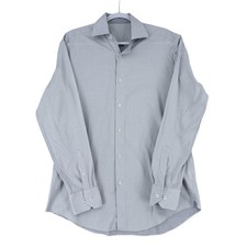 BUGATCHI UOMO Men Dress Shirt Slim Fit Geometric Pattern Long Sleeve Button Down