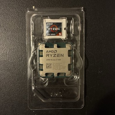 AMD Ryzen 5 7600 Desktop Processor (3.8GHz, 6 Core, AM5 CPU) 100-000001015
