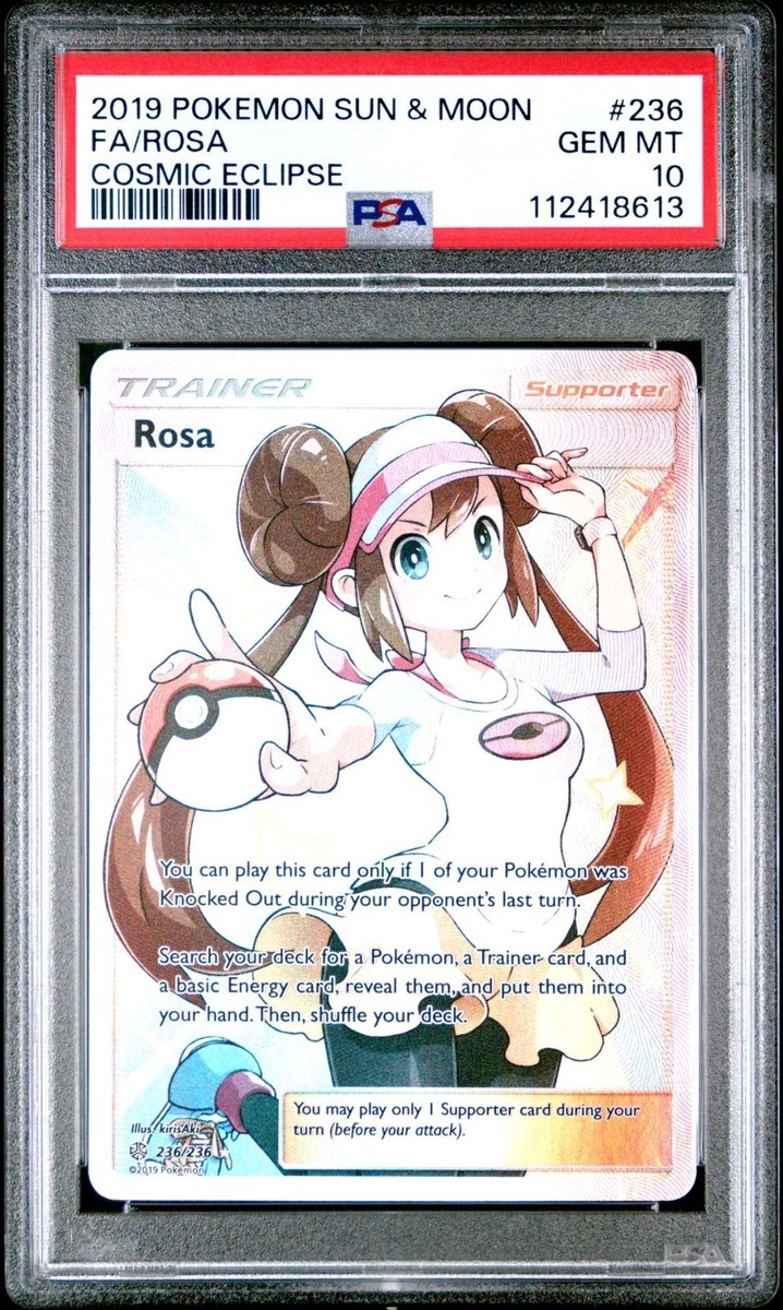 Pokemon Card PSA 10 Rosa 236/236 Cosmic Eclipse Full Art | eBay