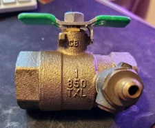 ZURN Wilkins Model 850TXL 400 PSI 1" full port ball valve + backflow preventer
