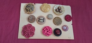 Vintage 12 Celluloid Bakelite Early Buttons Nice Size Some Large