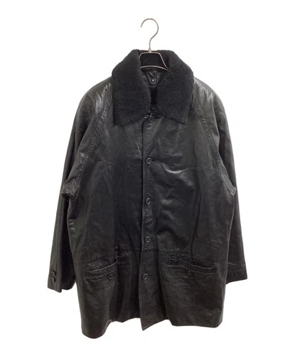 Wind Armor Cowhide Leather Coat with Liner Men's Size 3L Black - product listing photo