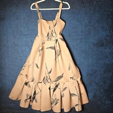 ASOS Beige Floral Midi Dress