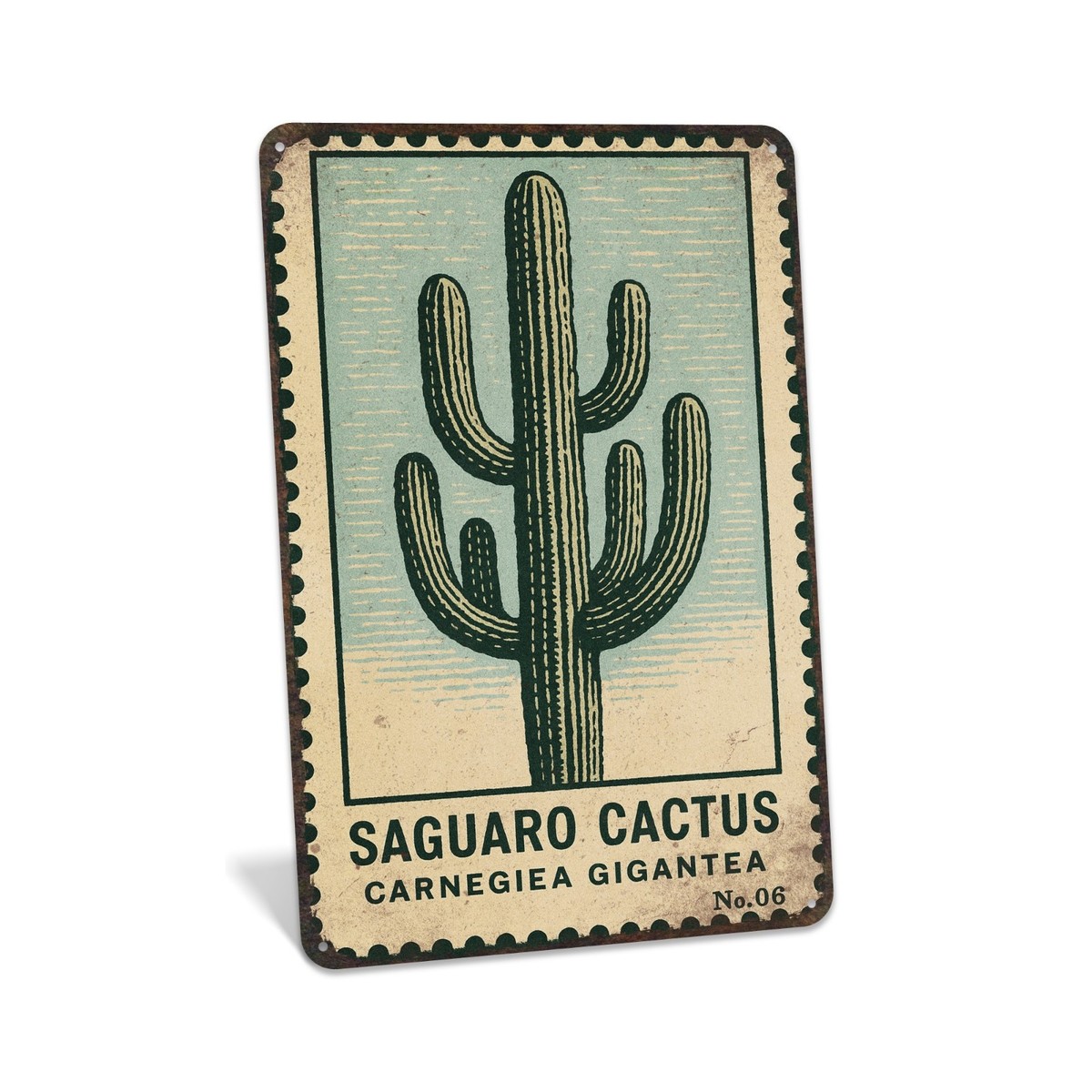 Saguaro Cactus Metal Sign, Cactus Wall Art, Desert Artwork, Plant Sign