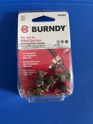 Burndy KS90RK Servit Split Bolt Connectors #16 - #10 STR Qty5  ***NEW***