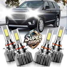 For GMC Yukon 1992-2006 4Pcs LED Headlight Bulb High-Low Beam Kit Super Bright