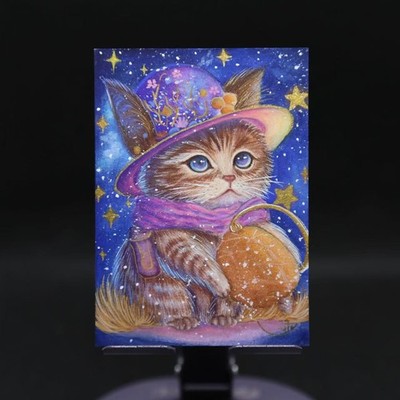 Cute Cat 3 【Watercolor】 1/1 Hand Drawn Sketch Card By Lulu