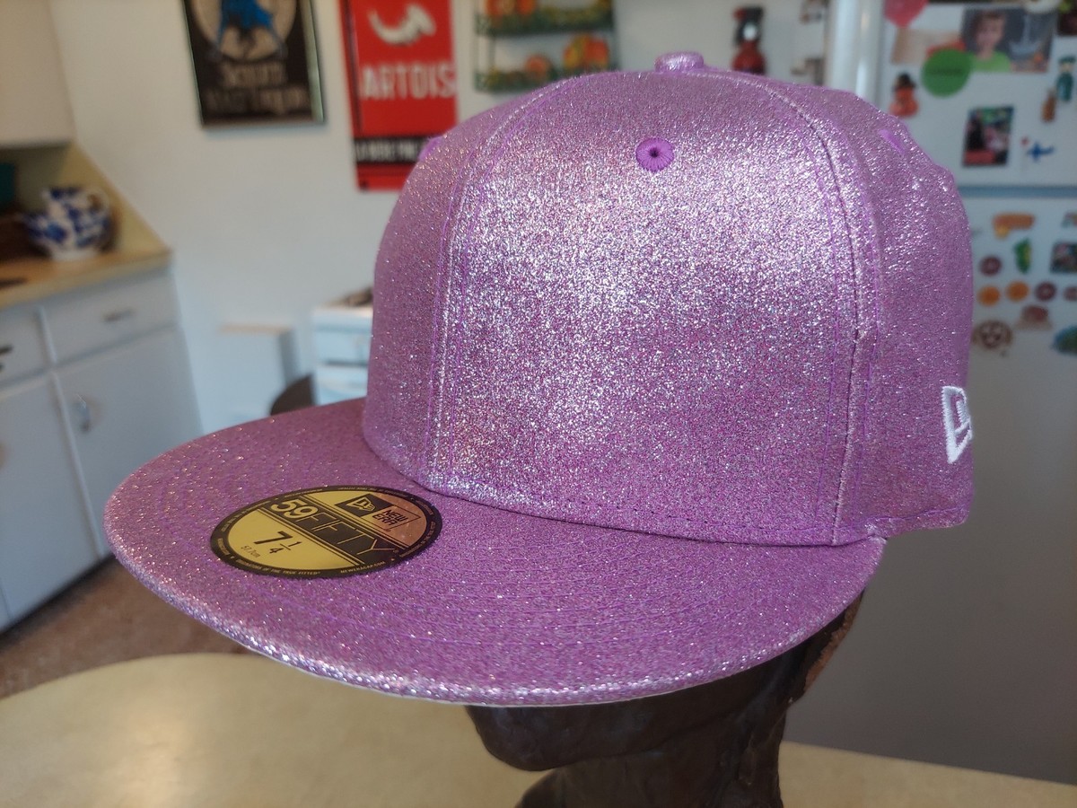 美品new era buzzin clout LA 7 1/4 McBlonde x New Era Purple Glitter Fitted Hat Size 7 1/4 | eBay