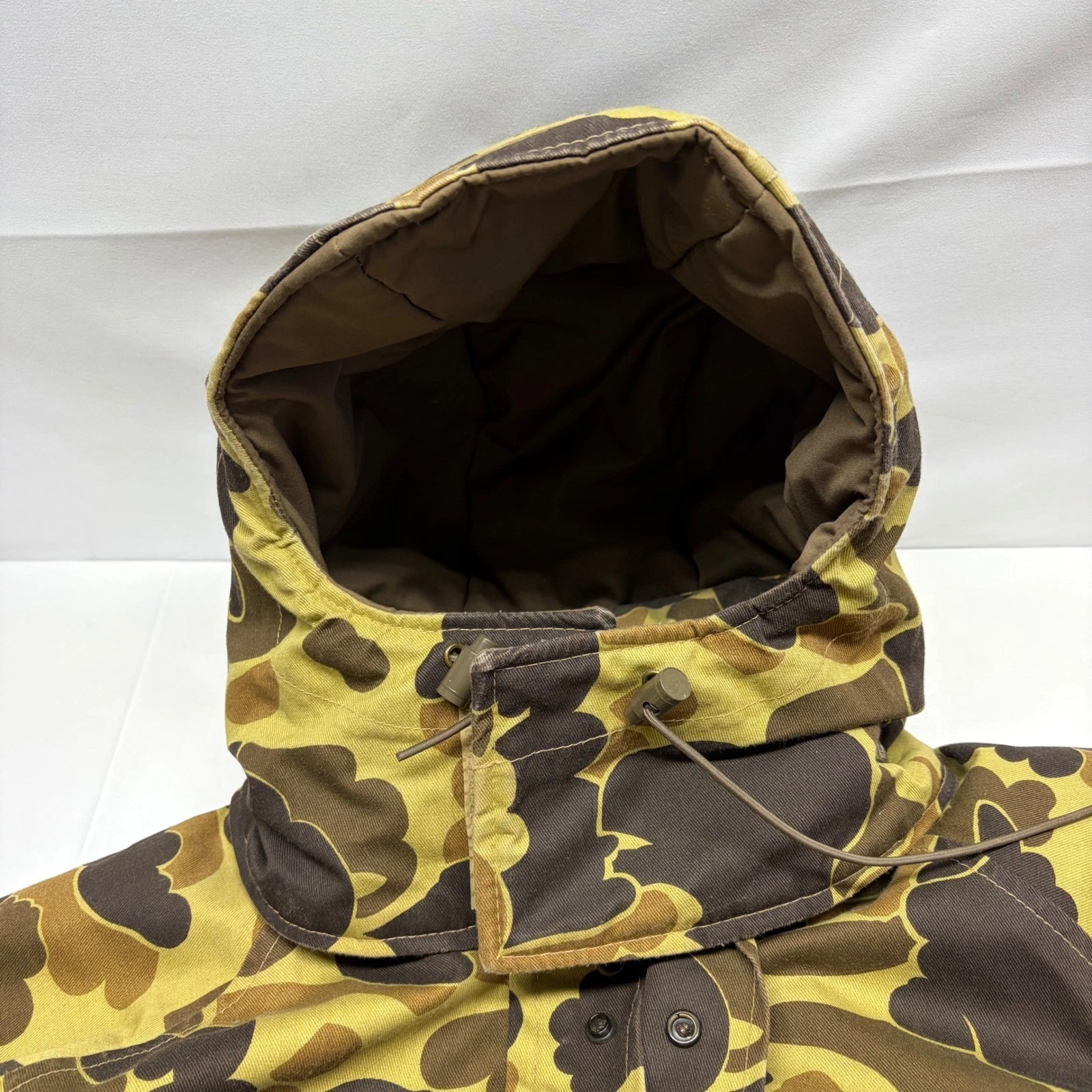 Columbia Mens Gore-Tex Duck Hunter Camo Parka L Brown Vintage Hunting Jacket USA - product detail image 3