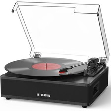 Vinyl Record Player with Built in Stereo Speakers Bluetooth LP Player Turntab...
