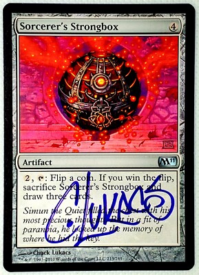 Sorcerer's Strongbox | MtG Magic Magic 2011 (M11) | NM/M Signed Chuck Lukacs