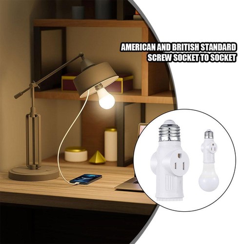 E26/E27/B22 Light Socket to Plug Adapter,Polarized Socket Light Outlet O3Z4 O4G9 - Picture 4 of 13