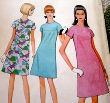 LOVELY VTG 1960s DRESS Sewing Pattern 12/32