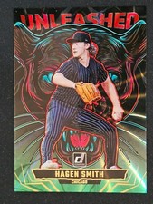 2025 Donruss Baseball Hagen Smith Unleashed GREEN LASER Chicago White Sox #12