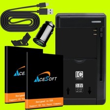 High Quality 2 x 2520mAh Battery Car Charger USB Cable Bracket f TCL Flip 4056W