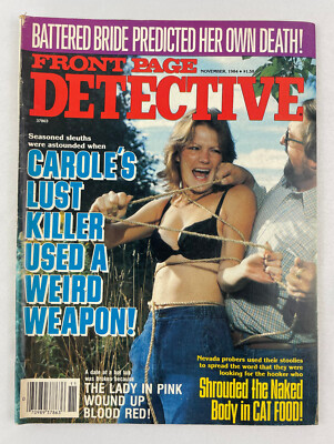 Front Page Detective Magazine, November 1984, Vintage True Crime Stories, Pulp