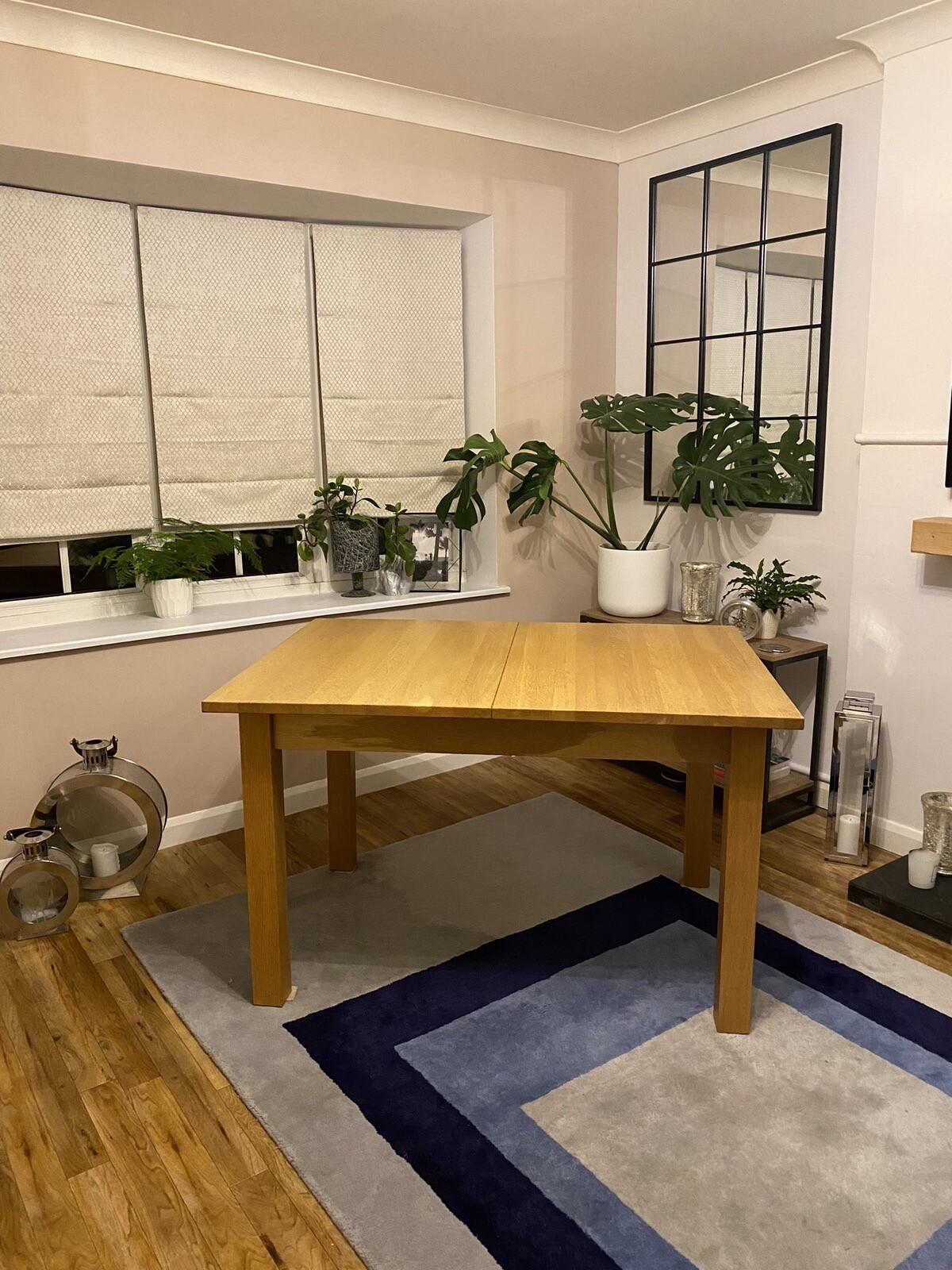 solid oak extendable dining table eBay
