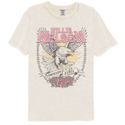 Willie Nelson Men's T-Shirt EAGLE AMERICAN REBEL On The Road Country Music Song