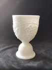 Vintage Imperial Glass - Egg Cup - white - matte finish - grape pattern